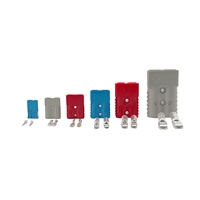 Connecteurs de Prise Batterie Automobile 2 Broches 600V 50A, Fiches d'Alimentation Électrique pour Rouge et Gris
