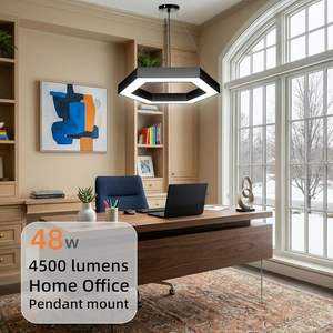 现代 LED 六角形吊灯 蜂窝组合拼接办公室 LED 六角形吊灯 - Product Image 4