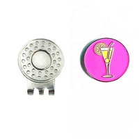 Citron Golf Accessoires Métal Tasse Balle Marqueur Chapeau Clip et Divot Outil Blanc Fer Balle Marqueur