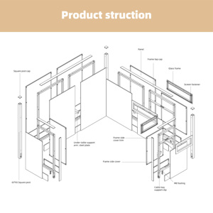 Scrivania Direzionale Moderna per Ufficio Commerciale, Postazione di Lavoro Singola con Presa e Ripiano - Product Image 2