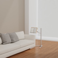 Support de lecture réglable en alliage d'aluminium sur pied avec fonction de rotation à 360 degrés compatible avec les tablettes pour une utilisation en chambre