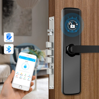 Cerradura electrónica de puerta delantera de bajo precio, código de aplicación TT, tarjeta de teclado, cerraduras de puerta inteligentes para oficina Airbnb