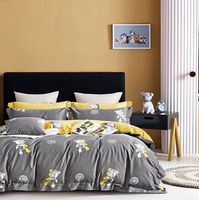 Housse de couette en coton brodé de marque de luxe, draps de lit, draps en lin, ensemble de literie 4 pièces