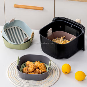 Revêtements de panier de friteuse à air en silicone réutilisables Rectangle Carré Rond Plaque de cuisson antiadhésive Plats et casseroles sans danger pour les aliments pour Airfryer - Product Image 5