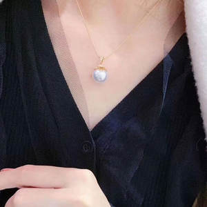 Colgante de Plata S925 para DIY, Cuentas Redondas de 8-11mm y Colgante de Collar con Forma de Bola con Soporte Vacío, Estilo Moderno-3920 - Product Image 3