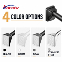 ARODDY Tringle à rideau robuste sans perçage 32 mm, 47,2-94,5 pouces, en acier au carbone, anti-affaissement, brevetée, vente directe usine, OEM ODM