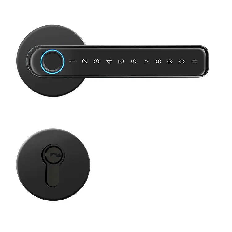 Volibel Tuya Wifi Smart Handle Password Wireless Ttlock Tuya serratura porta impronta rapida sblocco intelligente serratura della porta dell'hotel