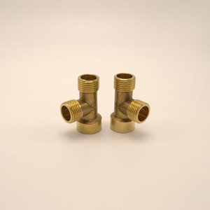 Adaptador de accesorios de tubería electrochapada de latón tipo T de 3 vías, conector acoplador, rosca interna <span class=keywords><strong>para</strong></span> aplicaciones de <span class=keywords><strong>agua</strong></span>, combustible y gas - Product Image 4