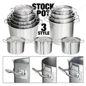 Stainless Steel Heavy-Duty <b>Large</b> Commercial Induction <b>Saucepan</b> Composite Cookware Soup Stock Pot Cooking Pots - Product Image 2
