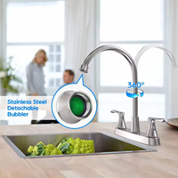 Robinet mélangeur de cuisine à double levier classique moderne haut de gamme YF OEM |   Robinet thermostatique en laiton et céramique de qualité supérieure, à 3 poignées, à monter sur comptoir, avec douchette extractible