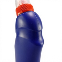 Bouteille vide en plastique de 500 ml pour nettoyant WC, avec bec verseur coudé et corps incurvé, pour détergent de toilette, logo personnalisé