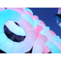 Noeud LED Photo Wall Party Light Gonflables publicitaires gonflables pour l'affichage public d'art ornemental