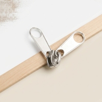 Tirette de fermeture éclair en alliage de zinc durable numéro 5, curseur de fermeture éclair en nylon double face pour sacs, vestes, accessoires de couture DIY