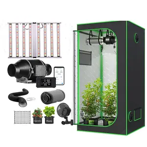 Spedizione veloce 5x5 Smart idroponica Home Grow Kit WiFi App condotto ventilazione aria di scarico filtro in carbonio per grandi piante tenda