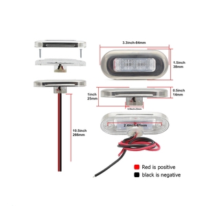 12V 방수 <span class=keywords><strong>LED</strong></span> 네비게이션 의례 조명 계단 갑판 램프 보트 해양 마커 라이트 해양 보트 액세서리 - Product Image 6