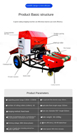 Presse à balles ronde pour ensilage, alimentée au diesel, entièrement automatique, pour ensilage de fourrage et paille, capacité 600 kg, garantie 4 ans