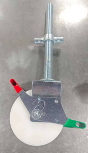 Roues de chariot réglables en nylon <span class=keywords><strong>MC</strong></span> robustes avec frein de blocage, roues de construction durables pour plateformes d'échafaudage - Product Image 3