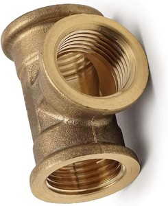 Conector en T de latón roscado de alta calidad a precio mayorista, todos los tamaños, accesorio de latón para sistema de suministro de agua - Product Image 4