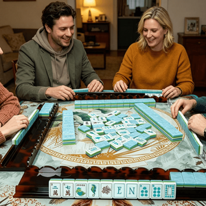 Fichas de Mahjong Americanas de Lujo, Grabadas en Cerámica de 4 Capas, Portátiles, para Entretenimiento, Fiestas, Vacaciones en la Playa, para Adultos - Product Image 3