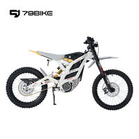 Moto tout-terrain électrique 79Bike Falcon GT 72V 40Ah 16800W 610Nm IP67 blanche pour adultes, motocross
