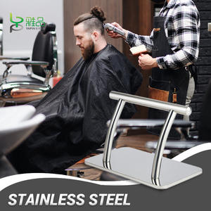 Fauteuil de barbier mobile avec fonction d'inclinaison, repose-pieds en acier inoxydable, siège à usage commercial, cuir synthétique et matériau PU - Product Image 3