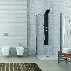 Mampara de Ducha Esquinera Moderna Kamalu Modelo KS2800S 85x90 con Puerta Abatible de 85 mm y Puerta Fija de 90 mm, Marco de Aluminio para Baño - Product Image 2