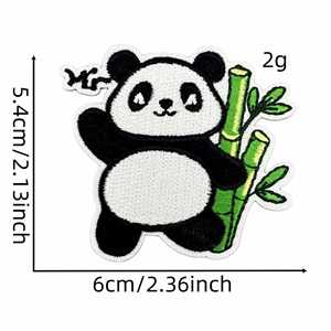 แพทช์ปักลายแพนด้าน่ารักสำหรับรีดติดเสื้อผ้า - Product Image 3