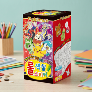 Livre de coloriage autocollant Pokémon coréen pour enfants, dessin animé, bricolage, jouet éducatif, activité créative, loisirs créatifs, vente en gros - Product Image 3