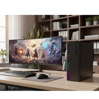 Boîtier PC industriel K16 Slim Vertical Mini ITX, support alimentation 1U, extension PCIe, RGB en option, boîtier métallique, système embarqué OEM ODM