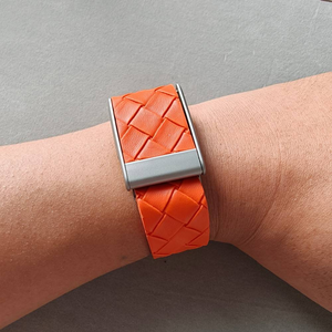 Bracelet de montre en cuir véritable à motif tissé personnalisé, respirant, bracelet de remplacement pour tracker Whoop 5.0 MG - Product Image 5
