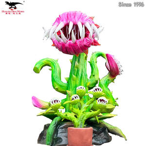 Manège de parc d'attractions et aire de jeux intérieure de zoo, équipement de jeu souple, Fleur mangeuse d'hommes grandeur nature et réaliste - Product Image 3