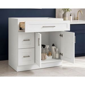 Bulk 36 Inch Shaker Bathroom Vanity Cabinet 2 Door Left or Right Drawer Bank RTA Vietnam Factory - Product Image 6
