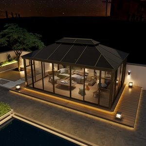 Abri de jardin d'hiver multifonctionnel avec portes coulissantes pour <span class=keywords><strong>spa</strong></span> et terrasse extérieure – Vente directe usine - Product Image 4