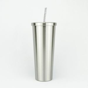 Feist Cross-border <b>Large</b>-Capacity Double-Wall Stainless Steel Straw Cup Vacuum-Insulated Gradient-Color Portable Coffee <b>Mug</b> - Product Image 2