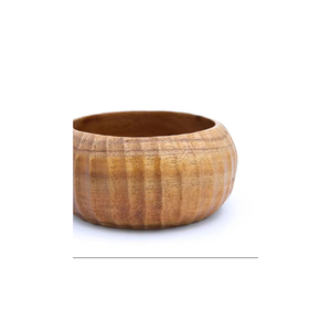 Juego de tazones en forma de donut de madera de suar, ecológico y apto para alimentos, ideal para servir con elegancia o como un regalo único. - Product Image 2