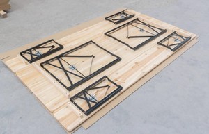 Ngoài Trời Gấp Bia Di Động Băng Ghế Dự Bị Bảng Thiết Lập Cắm Trại Ăn Uống Hình Chữ Nhật Bằng Gỗ Thanh Di Động Bảng Ghế Ghế Đặt Cho Các Sự Kiện - Product Image 4