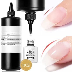 Base de alta qualidade OEM de alta capacidade para unhas de produtos de unhas em gel de alta qualidade não tóxico base de borracha transparente 1 kg