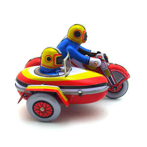 Moto à trois roues, ensemble <span class=keywords><strong>père</strong></span> <span class=keywords><strong>et</strong></span> <span class=keywords><strong>fils</strong></span>, figurine en tôle pour la famille, jouet de collection pour adultes, cadeau créatif, vente en gros - Product Image 4