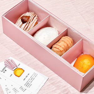 Boîte d'emballage tiroir biodégradable personnalisée pour mini-cupcakes, gâteaux, œufs et tartes, avec logo, échantillon gratuit, vente en gros à bas prix - Product Image 2
