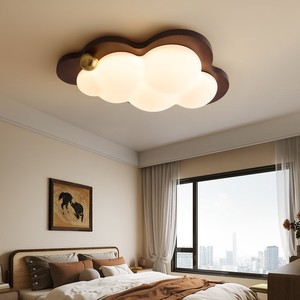 Lampe de plafond LED Cloud style crème Mid-Century, intelligente et respectueuse des yeux, pour chambre à coucher, chambre d'enfant, maison d'hôtes - Dropshipping Shopify - Product Image 4