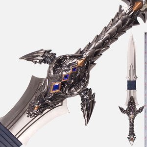 Espada de Garra de Dragón Frostmournful de World of <span class=keywords><strong>Warcraft</strong></span>, Espada Totalmente Metálica de 108 cm, 4 kg, Modelo de Arma, Decoración del Hogar, Artículo CSO para Exhibición - Product Image 1