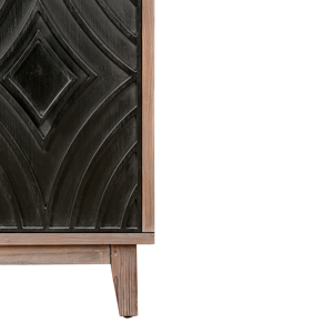 Mid Century Sideboard Buffet Cabinet 60 In Solid Wood Legs 4 Convex Diamond Pattern <b>Storage</b> Credenza <b>Kitchen</b> Cabinet - Product Image 6