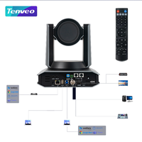 Caméra de conférence 30x NDI pour diffusion en direct, caméra de vidéoconférence 4K avec grand angle pour réunions, églises, enseignement en ligne