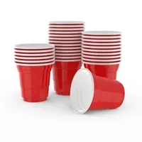 Grosir Pabrik Gelas Shot Plastik PS Mini 2oz Bebas BPA Desain Bertingkat Logo Kustom untuk Pesta Acara Rumah Tangga Minum