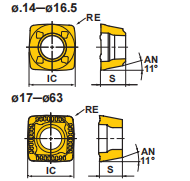 SOMX052704-UM VP15TF MC5020 MC1020 Inserto per Foratura (Tipo Indicizzabile) Raccomandazione MVX - Product Image 3