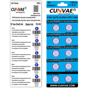 Pile bouton au lithium CR1/3N 3V (3V 170mAh) pour jouets, électronique grand public, outils électriques, appareils électroménagers, emballage en vrac CR11108 - Product Image 2