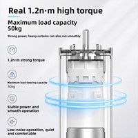 Riel de Cortina Eléctrico Inteligente con Motor Silencioso, Control Remoto por Voz, Material Translúcido Suave, Sensor de Conexión, Compatible con Xiao Ai y Mi Home