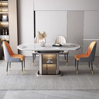 Table de salle à manger pliable et rétractable en bois de luxe léger, double usage, avec plaque de cuisson à induction intégrée, idéale pour les petits appartements