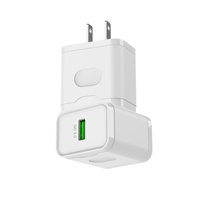 OEM produsen Harga bersertifikat USB-A 18W QC3.0 3A pengisian cepat pengisi dinding Set Tipe c kabel EU standar AS untuk ponsel