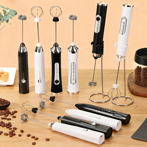 Ensemble de <span class=keywords><strong>mousseur</strong></span> <span class=keywords><strong>à</strong></span> <span class=keywords><strong>lait</strong></span> électrique de qualité alimentaire support mini mélangeur multifonctionnel <span class=keywords><strong>3</strong></span> vitesses fabricant de mousse café Latte Art boissons chaudes - Product Image 4
